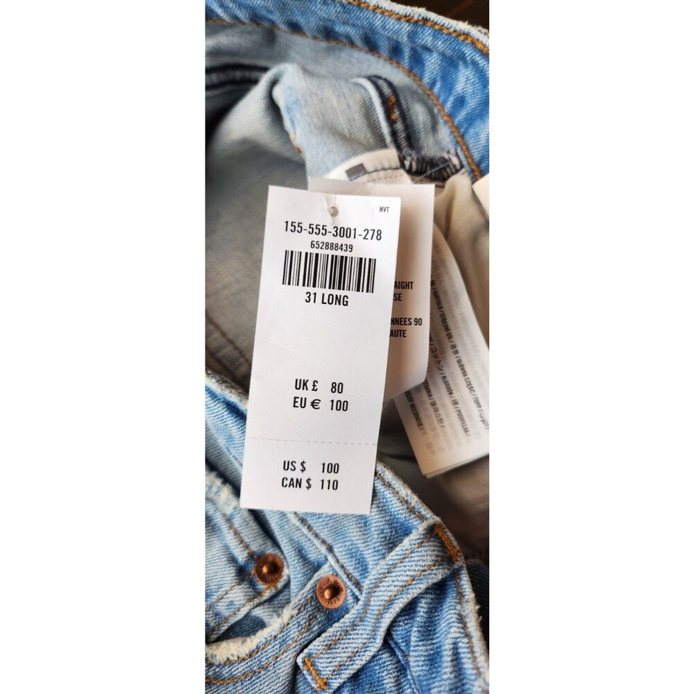 Abercrombie & F NWT The 90s Straight Ultra High Rise Jeans Sz 31/12R MSRP $100 - Picture 7 of 12